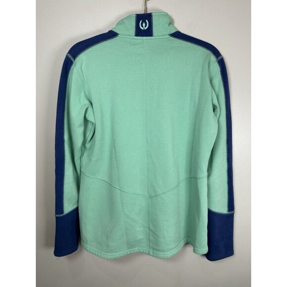 Kerrits Fleece Quarter Zip Size Large ? Mint Navy Pullover Equestrian Horse - Picture 7 of 8